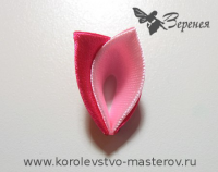 Канзаши: двойной острый лепесток. Вариант 2