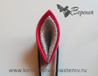 Канзаши: двойной острый лепесток. Вариант 3