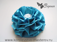 Цветок из тесьмы рюш