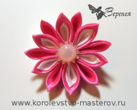 Цветок в технике канзаши