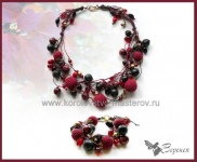 Многоярусное колье и браслет