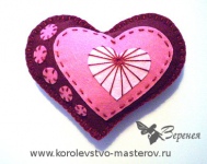 "Валентинка" из фетра своими руками