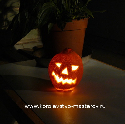 Светильник для Хэллоуина Джек. Orange Halloween Jack